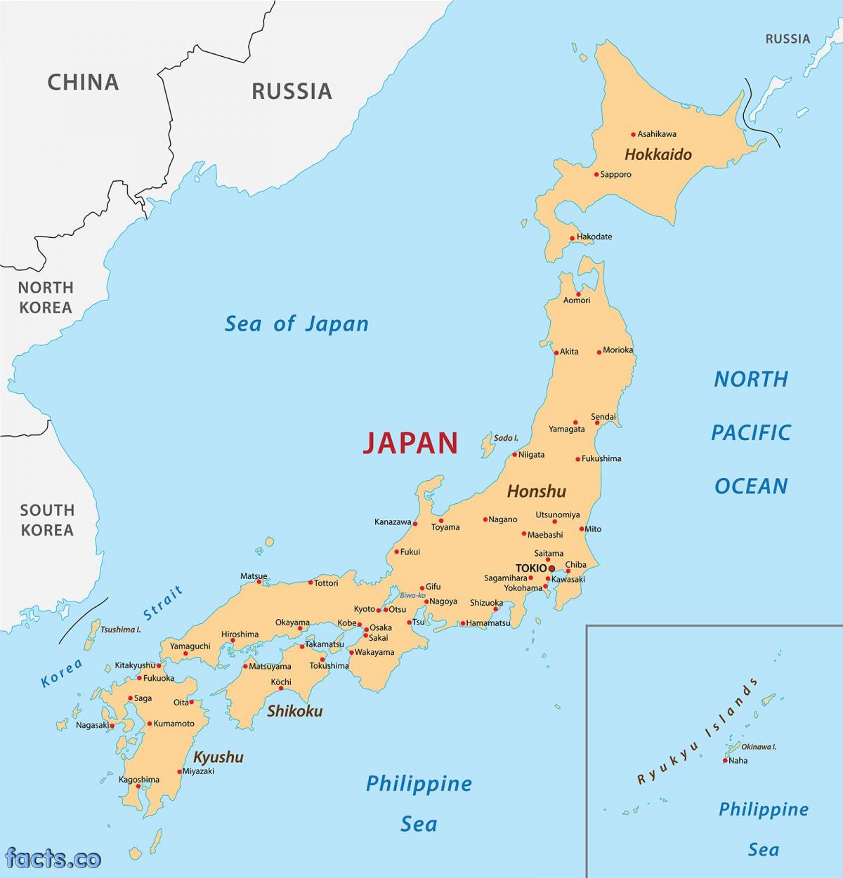 Japón street map - Mapa de japón de la calle (Asia Oriental - Asia)