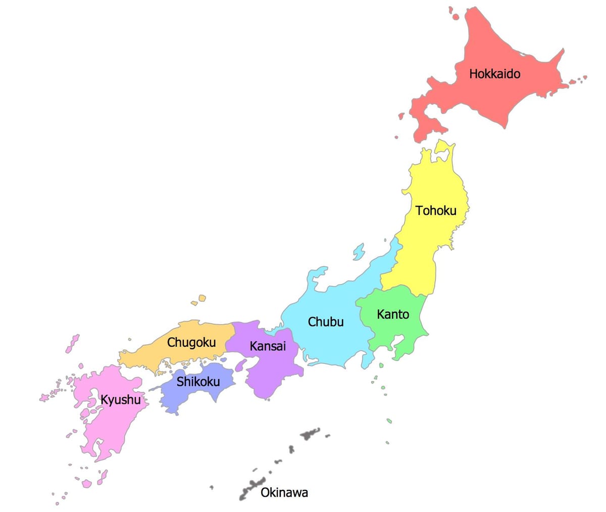 mapa de la prefectura de japón