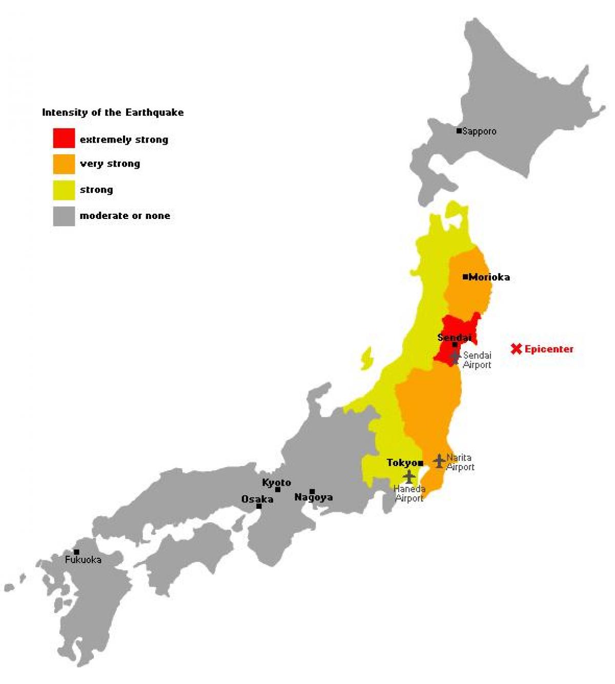 mapa de tsunami en japón