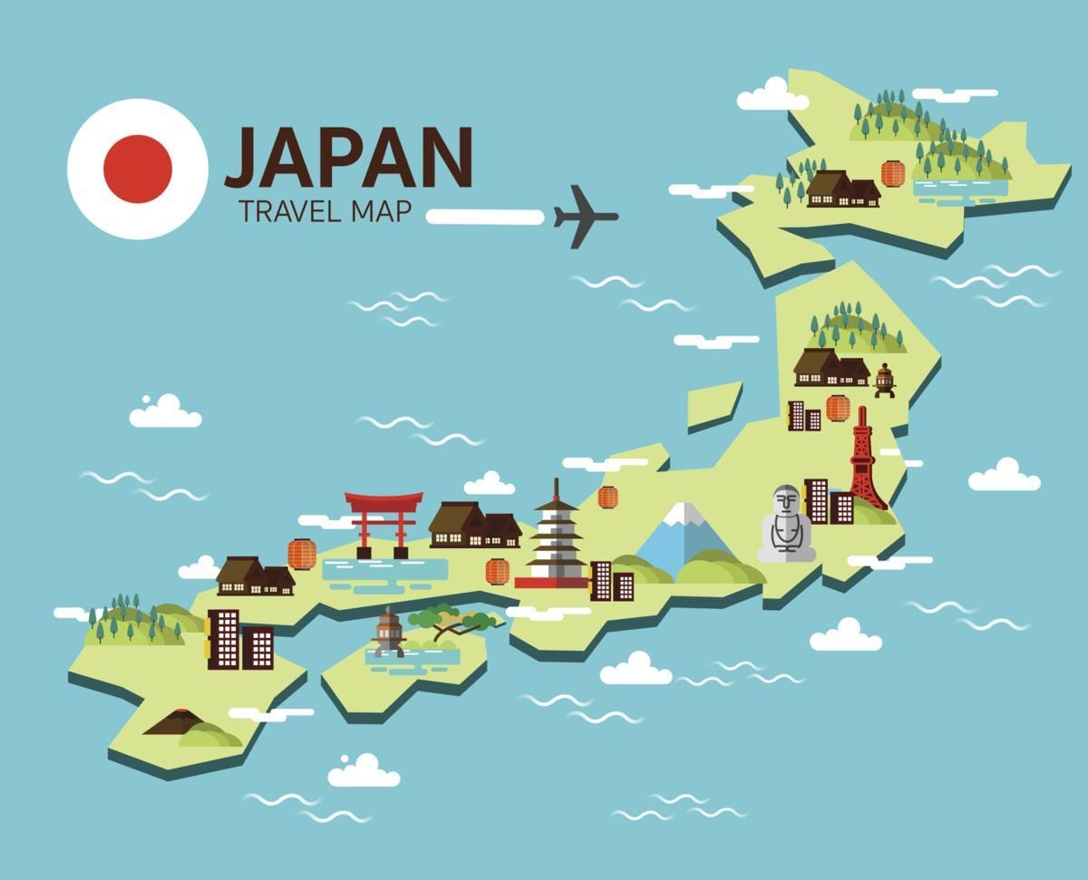 mapa de universal japón