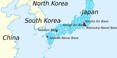 Japón mapa de la 2 ª guerra mundial