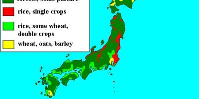 Mapa de japón bosques