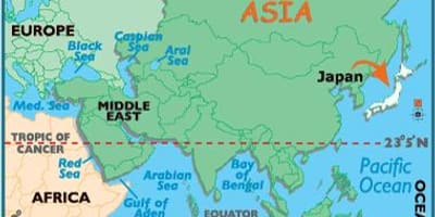 Mapa del mundo de japón