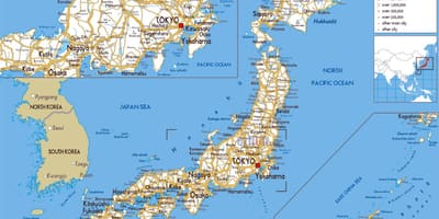 Mapa de carreteras de japón