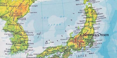Mapa de elevación de japón