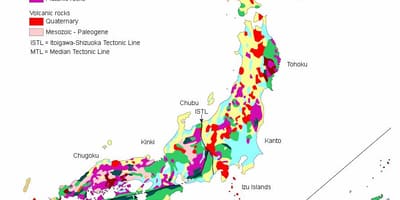 Mapa geológico de japón