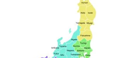 Japón mapa de provincias