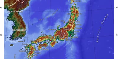 Japón mapa sin conexión