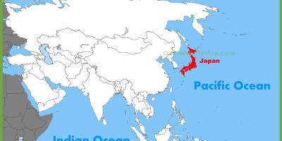 Mapa de japón y asia