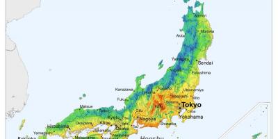 La radiación de japón mapa