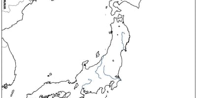 Japón ríos mapa