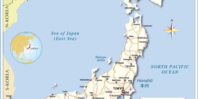 Ciudades de japón mapa